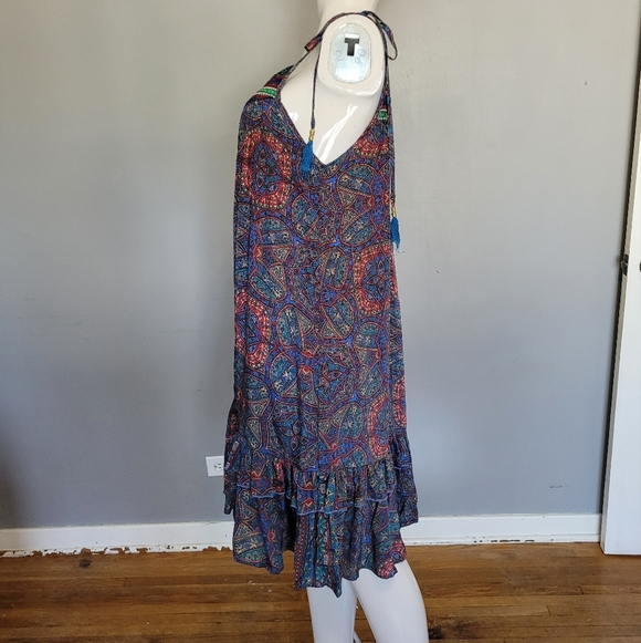 Karma Highway Paisley Print Embroidered Dress, VGUC, One Size - Picture 6 of 9